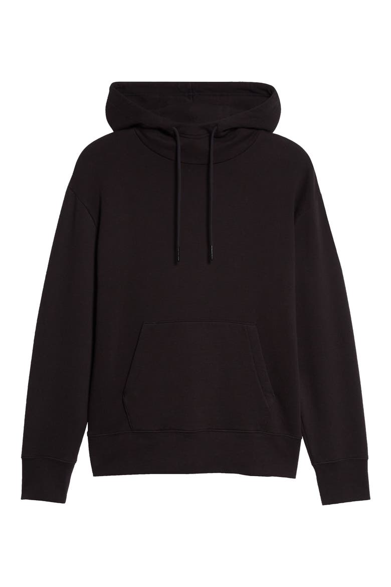 Essential Cotton Hoodie, Alternate, color, BLACK