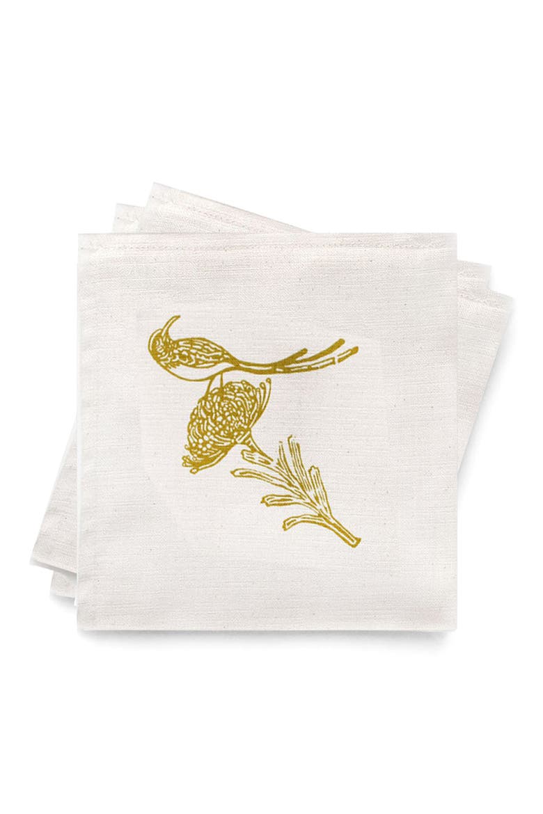 Sugarbird Cotton Twill Dinner Napkins, Alternate, color, CHARTREUSE