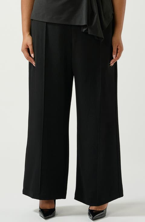 Rosanna High Waist Wide Leg Pants (Plus)
