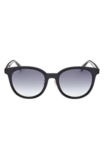 Max Mara 54mm Round Sunglasses In Black