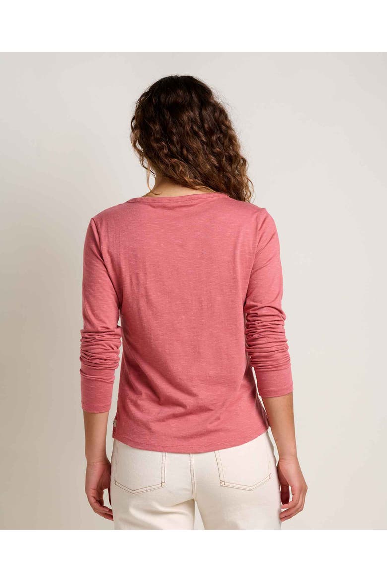 Marley Long Sleeve V-Neck Tee, Alternate, color, Dusty Cedar