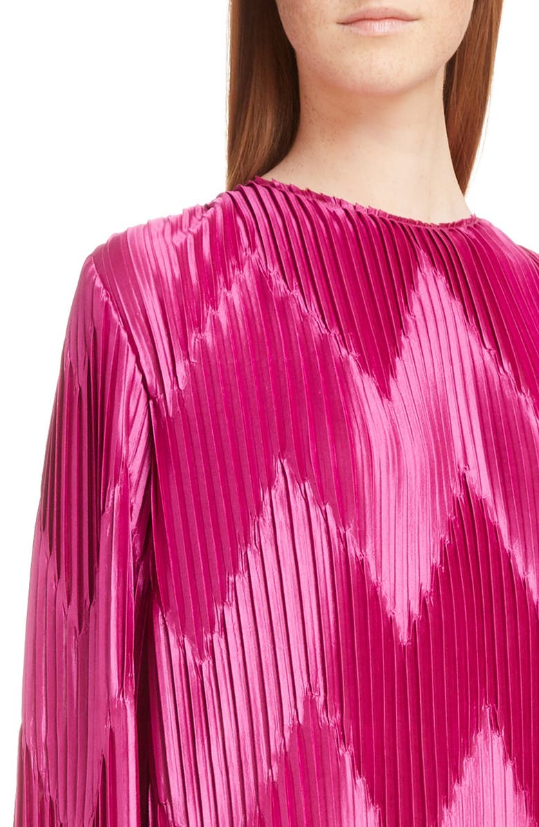 Givenchy Zigzag Pleated Jersey Dress, Alternate, color, 