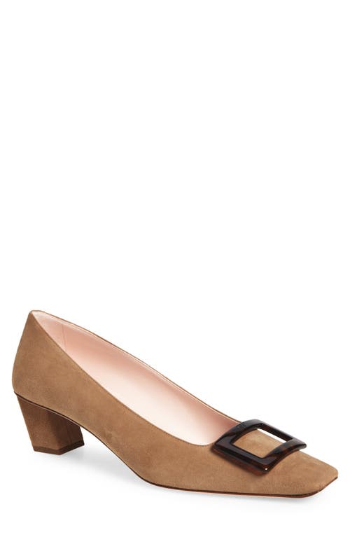 Roger Vivier Belle Vivier Block Heel Pump In Brown