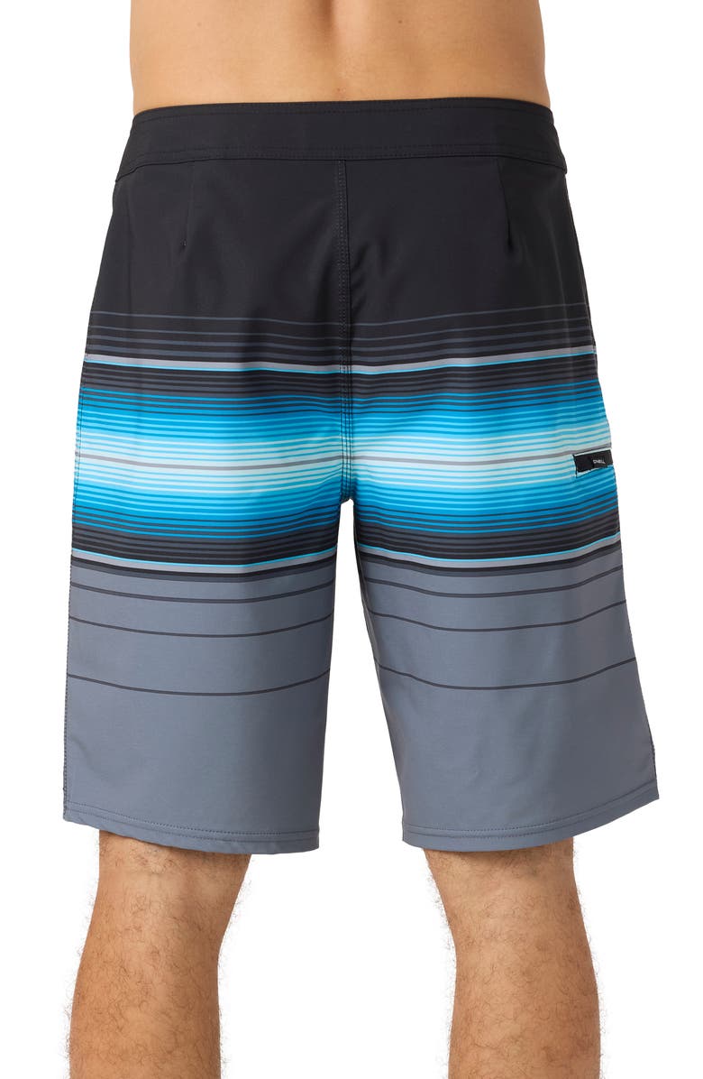 O'Neill Hyperfreak Heat Stripe Swim Trunks, Alternate, color, Black Multi