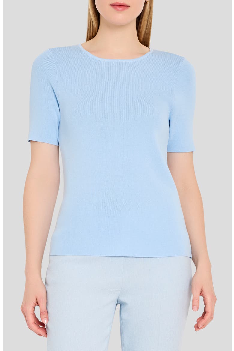 Short Sleeve Sweater, Main, color, ICE BLUE