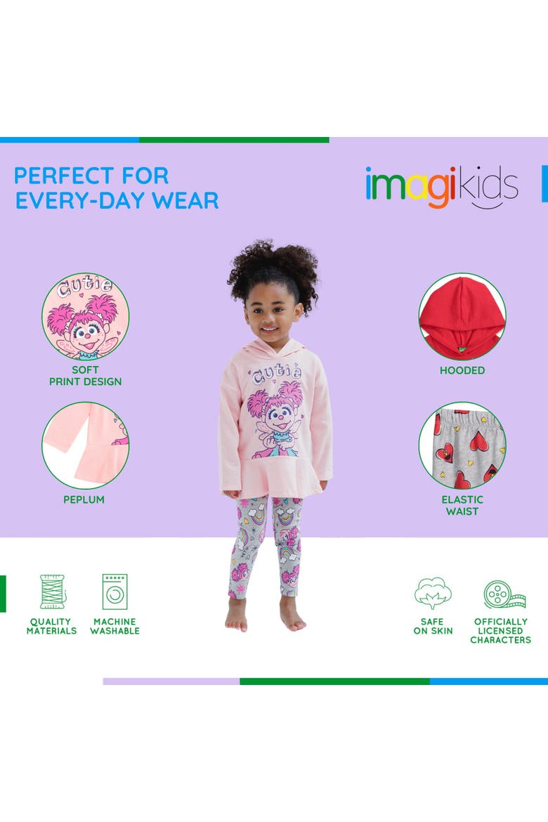 2-Piece Fleece Hoodie and Leggings Set, Alternate, color, Red Elmo
