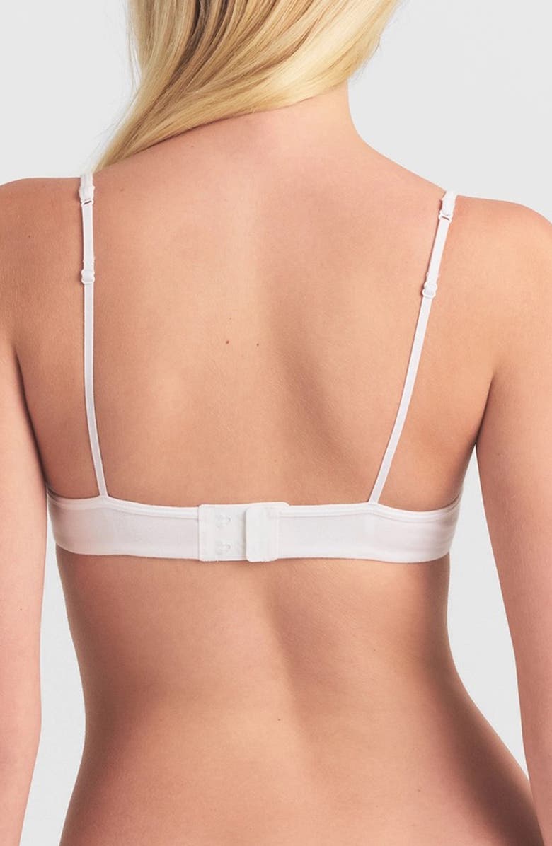 SKIMS Everyday Cotton Underwire Unlined Demi Bra, Alternate, color, Snow