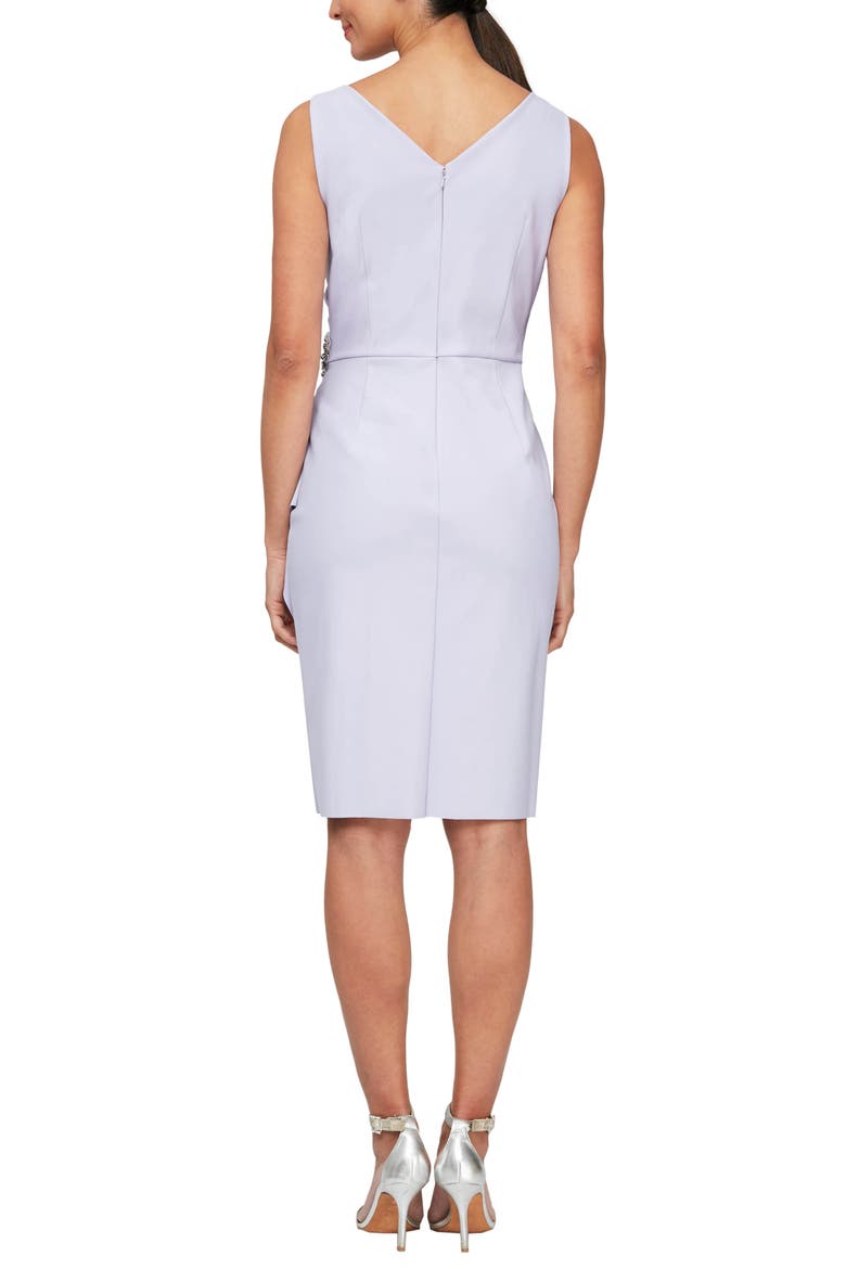 Contour Collection Side Ruched Cocktail Dress, Alternate, color, LAVENDER