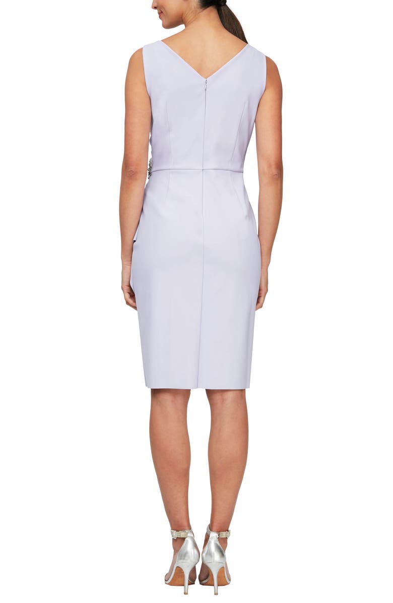 Alex Evenings Contour Collection Side Ruched Cocktail Dress, Alternate, color, Lavender