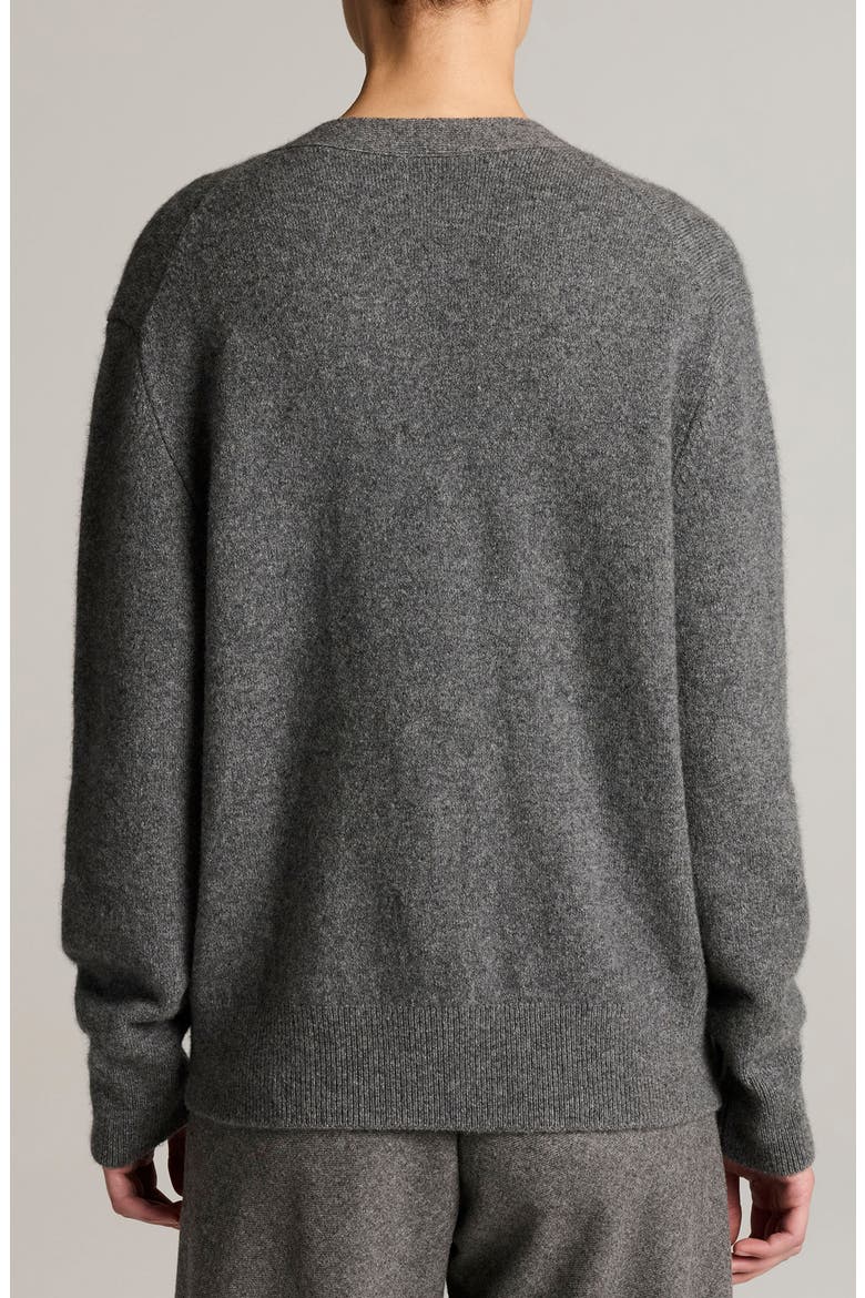Relaxed V-Neck Cardigan, Alternate, color, HEATHER PEWTER