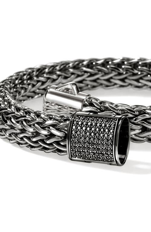 John Hardy Icon Bracelet, Sterling Silver, Pavé, 10.5mm In Metallic