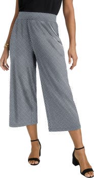 Jessica London Stretch Knit Wide Leg Crop Pant