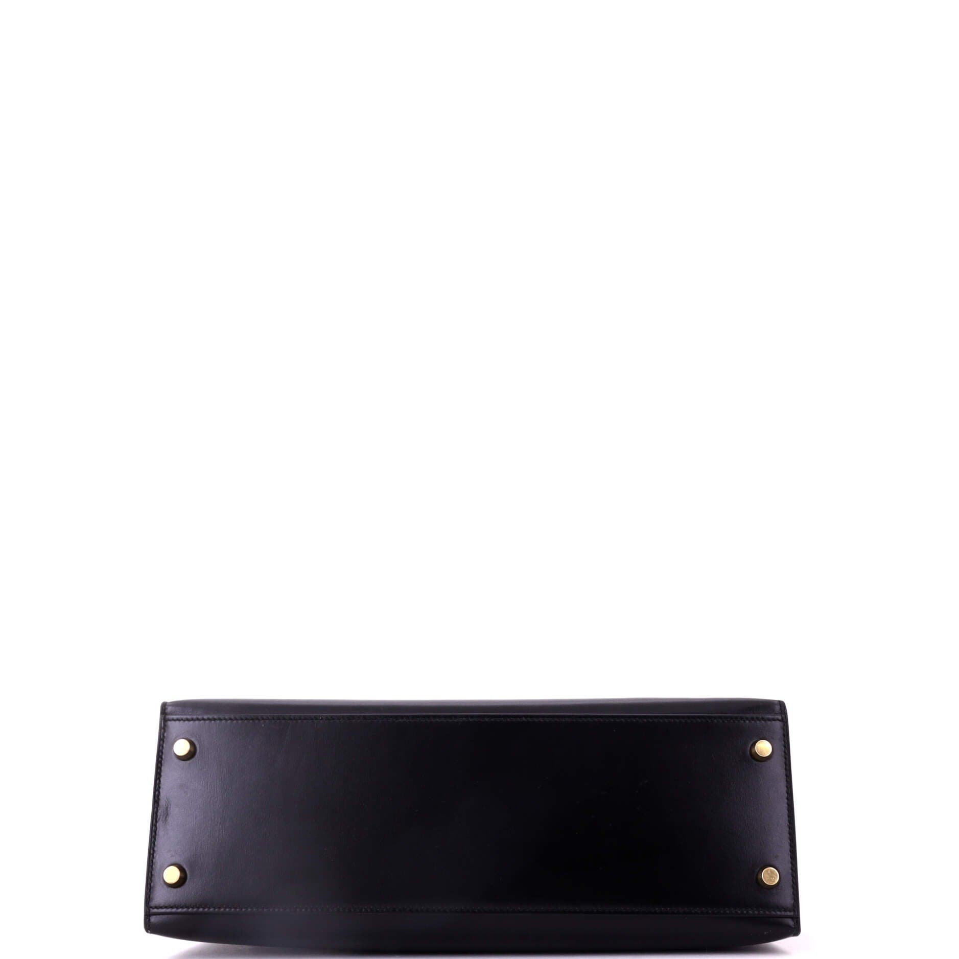 Kelly Handbag Black Box Calf with Gold Hardware 32, Alternate, color, Black