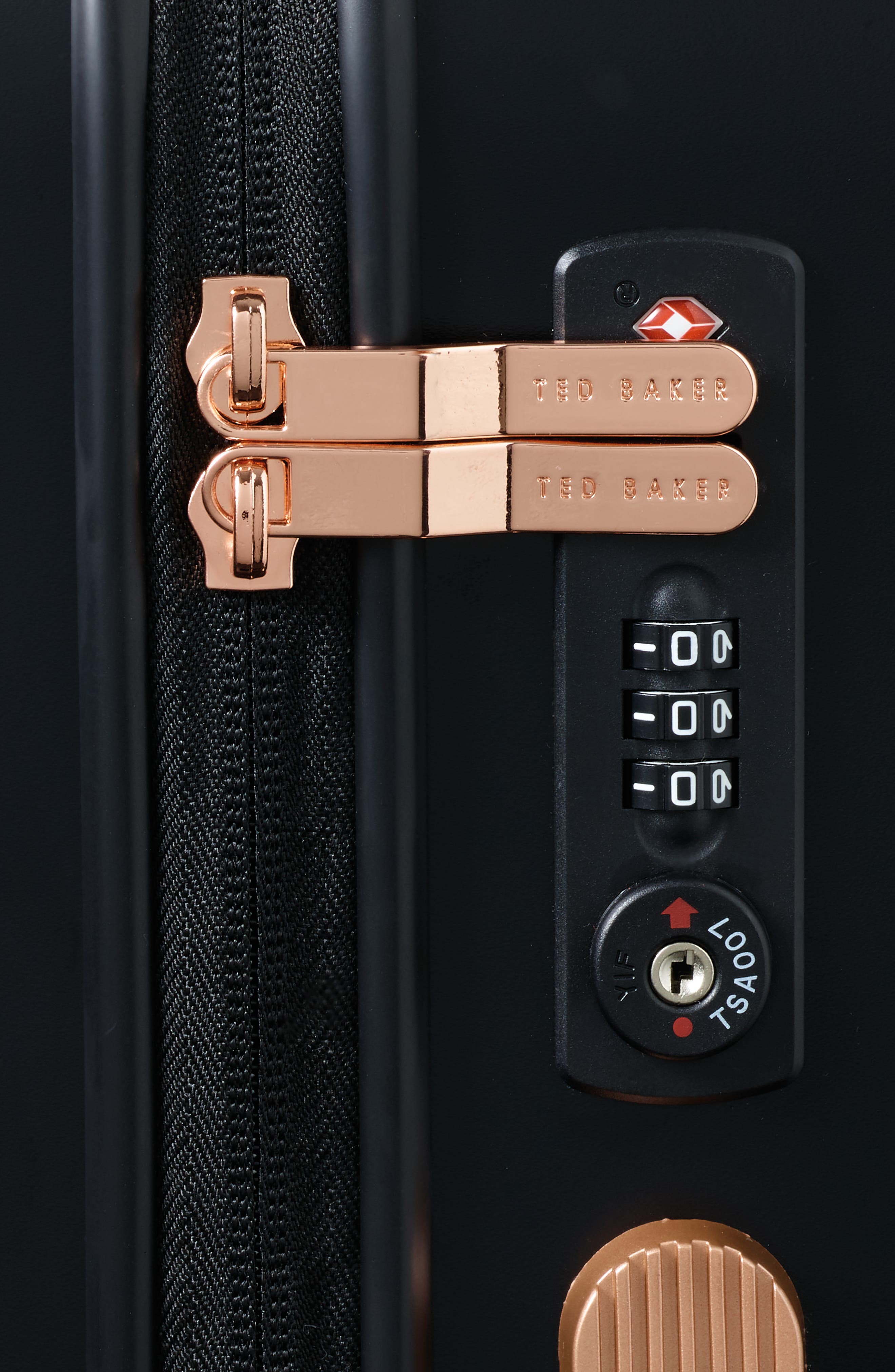 Ted Baker London Medium Beau Bow Embossed Four-Wheel 27-Inch Trolley Suitcase, Alternate, color, 