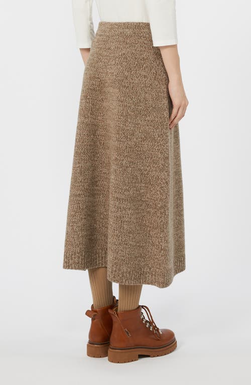 Weekend Max Mara Barnaba Mélange Wool Sweater Skirt In Burgundy