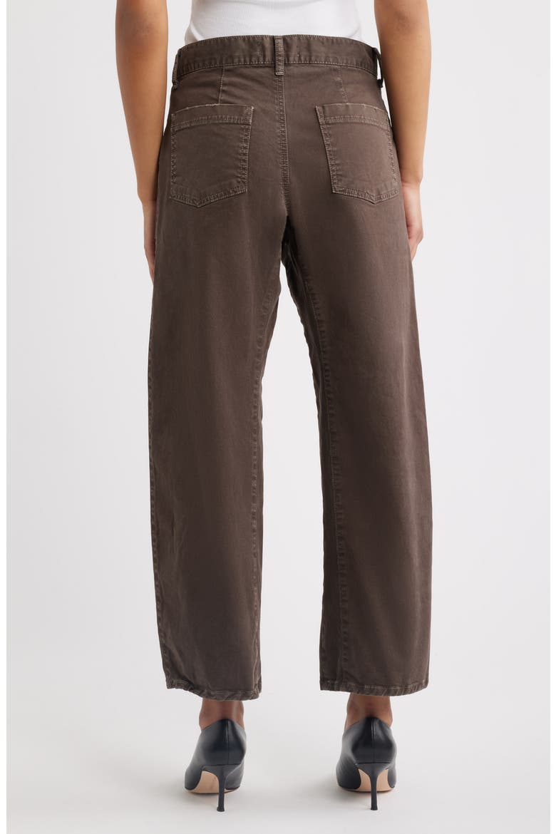 Pomonok High Waist Stretch Cotton Twill Ankle Pants, Alternate, color, BROWN
