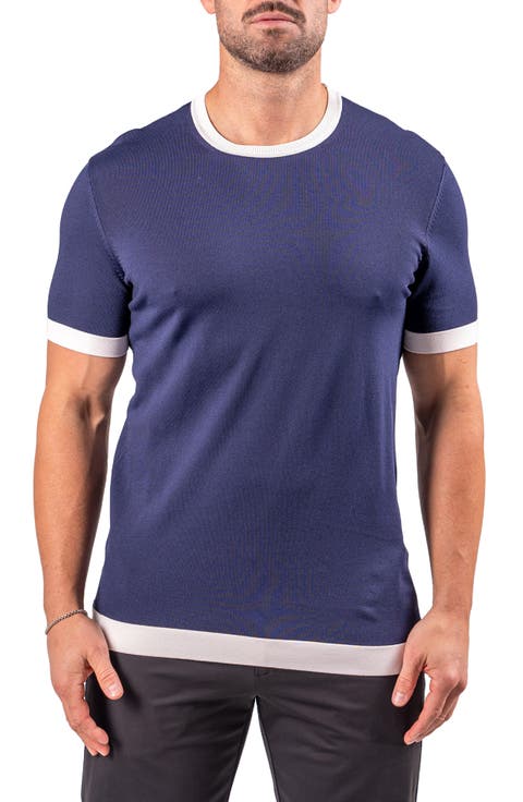 Short Sleeve Ringer Sweater