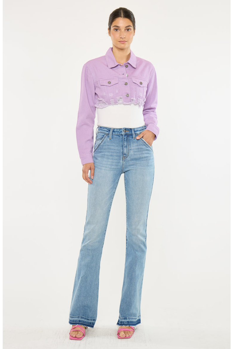 Aimmes High Rise Flare Stretch Jeans, Alternate, color, Medium Wash
