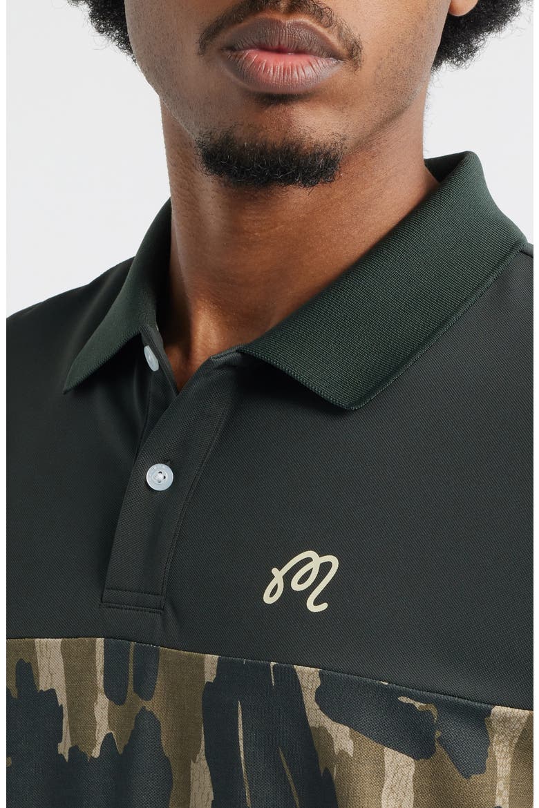 Tour Divot Camo Polo, Alternate, color, BARK CAMO