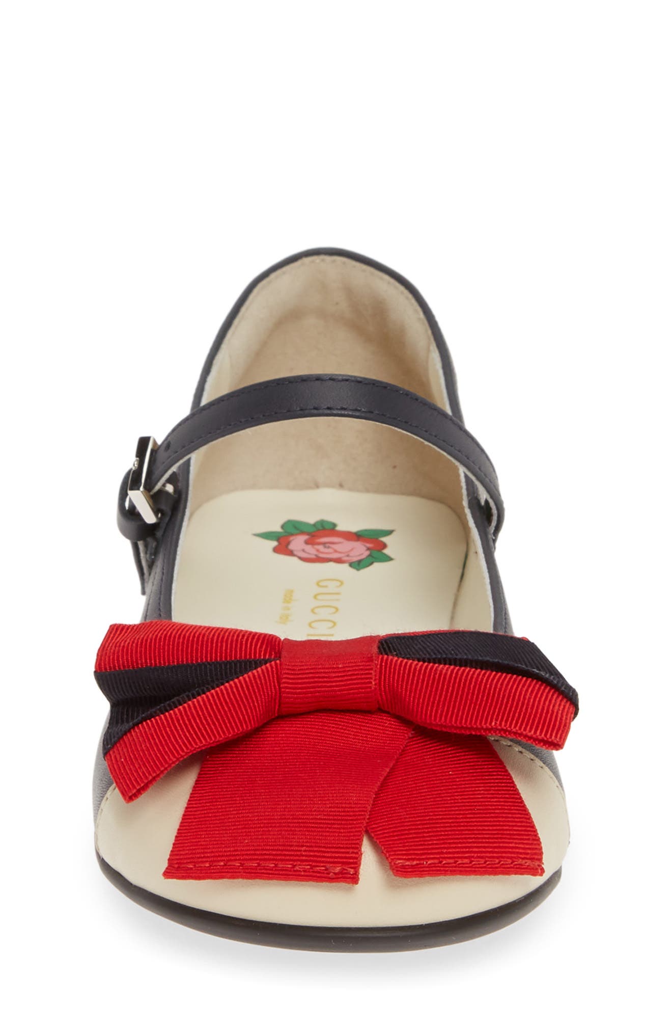 Gucci Web Bow Mary Jane Flat, Alternate, color, 
