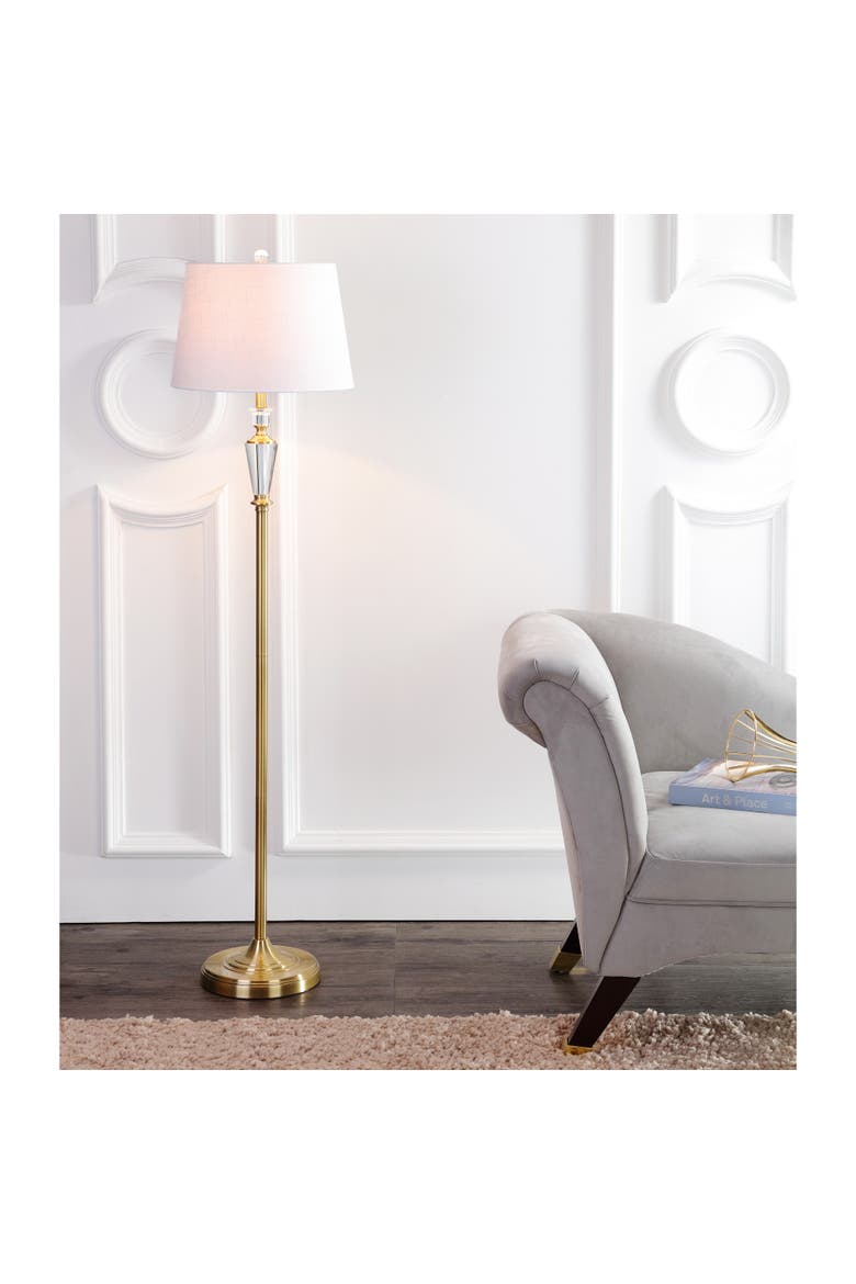 Harper Crystal / Metal LED Floor Lamp, Alternate, color, Brass Gold/Clear