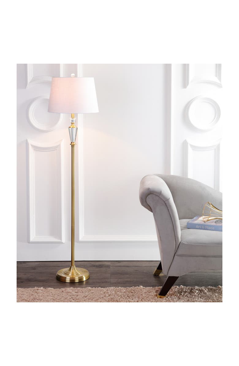 JONATHAN Y Harper Crystal / Metal LED Floor Lamp, Alternate, color, 