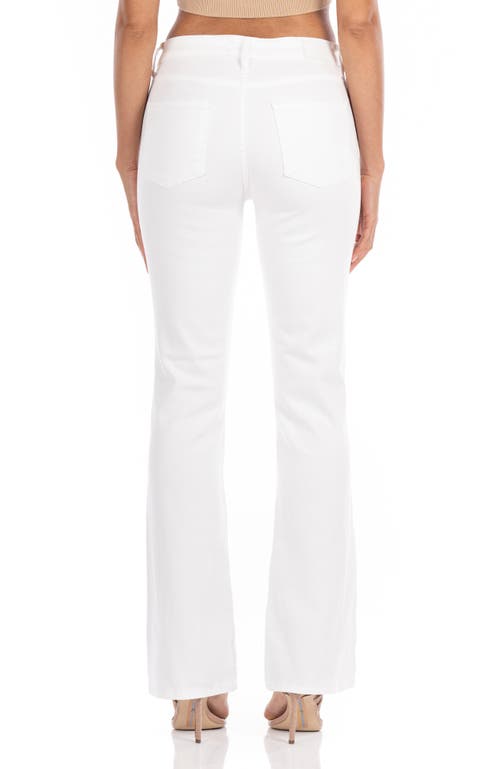 Shop Fidelity Denim Katie High Rise Classic Flare Jeans In Magnolia White