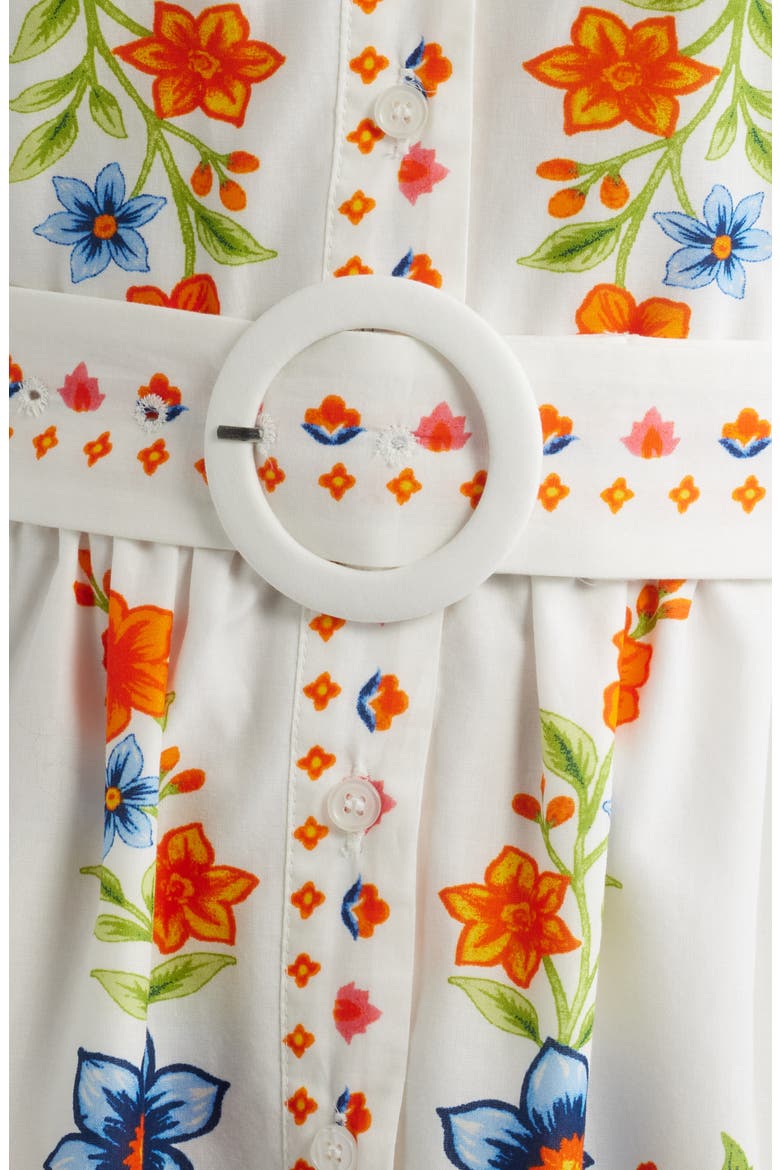 Floral Print Poplin Dress, Alternate, color, IVORY MULT