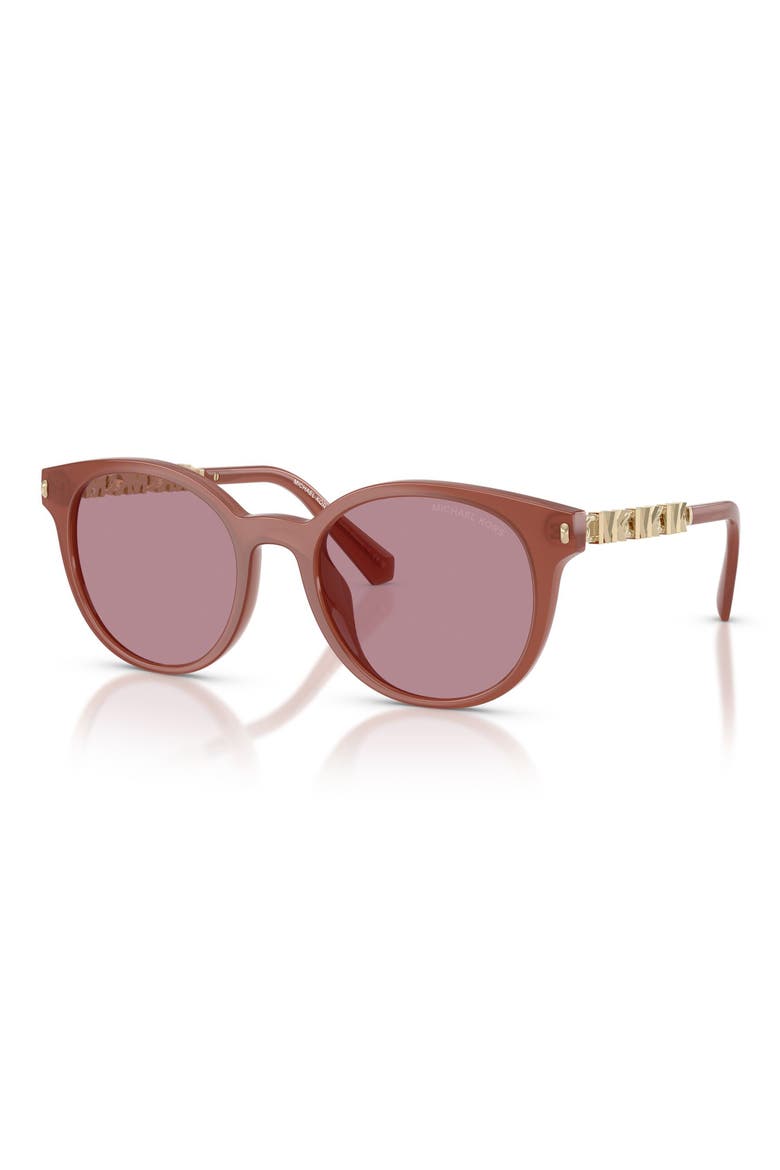 Pienza 53mm Polarized Round Sunglasses, Alternate, color, PRIMROSE / ROSE MIRROR POLAR