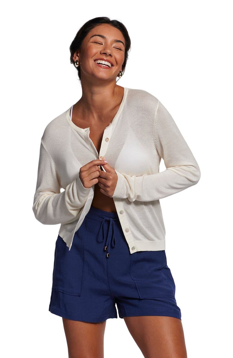 Tori Richard Featherweight Knits Nina Cardi, Alternate, color, Ivory