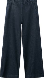 MANGO Mid Rise Wide Leg Trouser Jeans