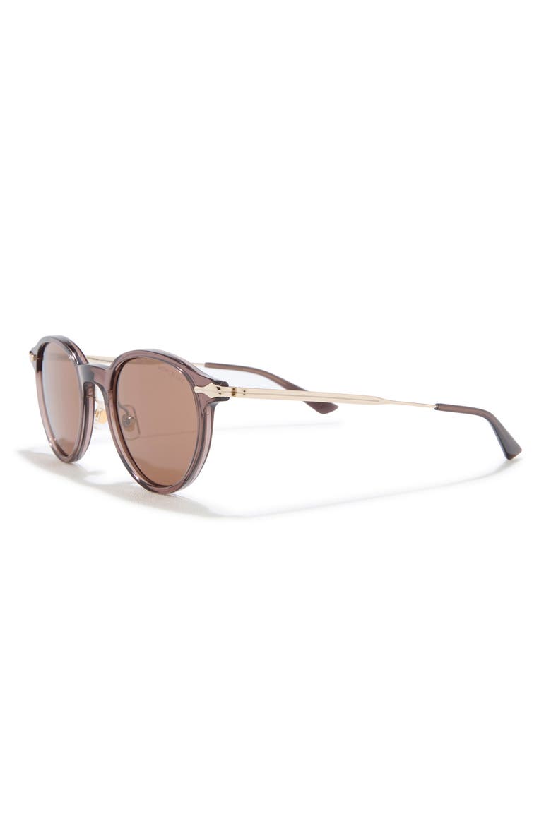 49mm Round Sunglasses, Alternate, color, BROWN GOLD BROWN