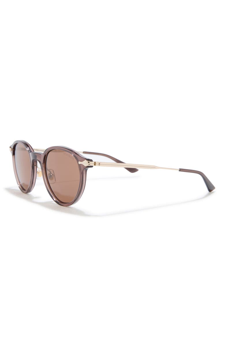 Montblanc 49mm Round Sunglasses, Alternate, color, Brown Gold Brown