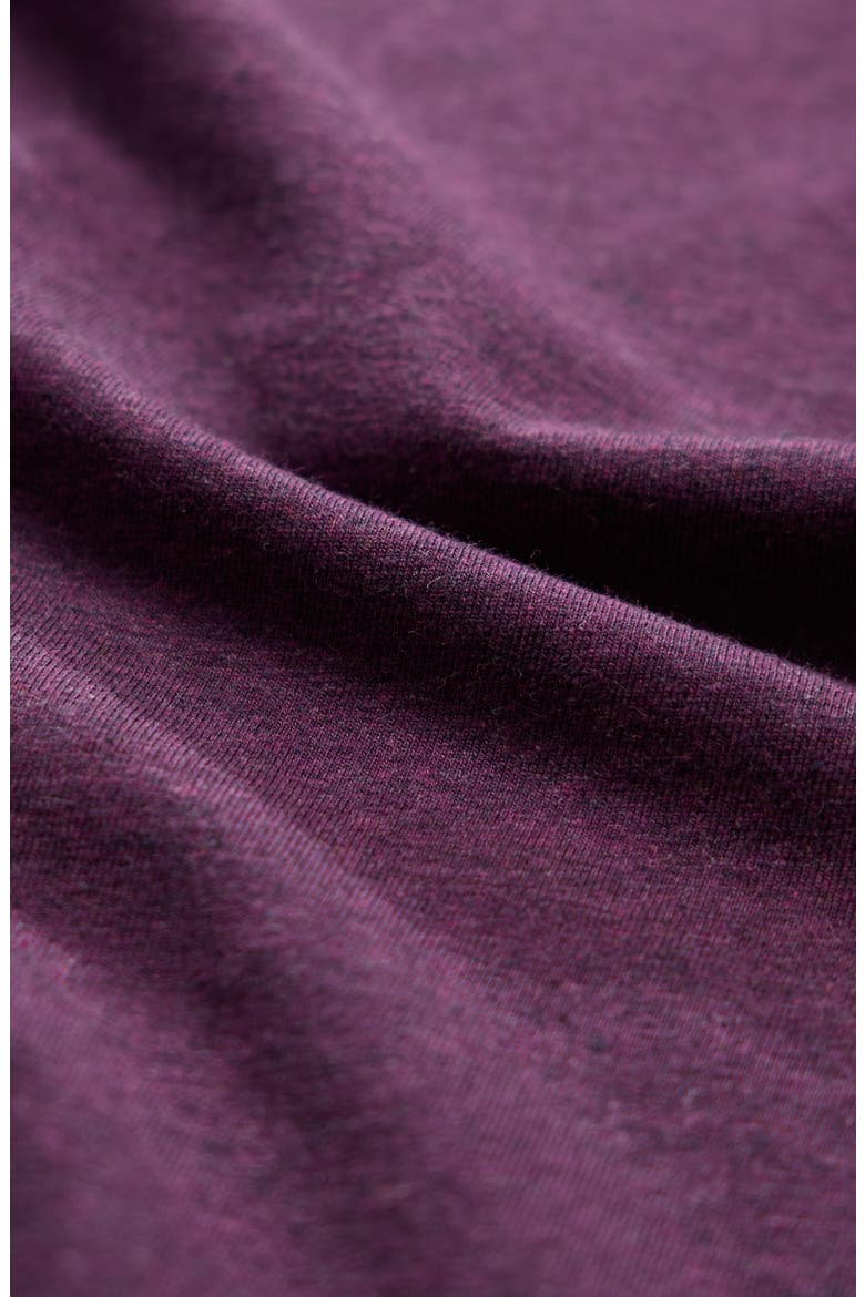 Easel Long Sleeve Stretch Organic Cotton Top, Alternate, color, MELANGE GRAPE