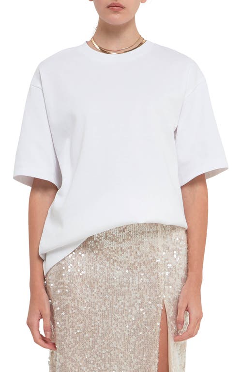 Grey Lab Boxy Cotton Blend T-Shirt in White  product