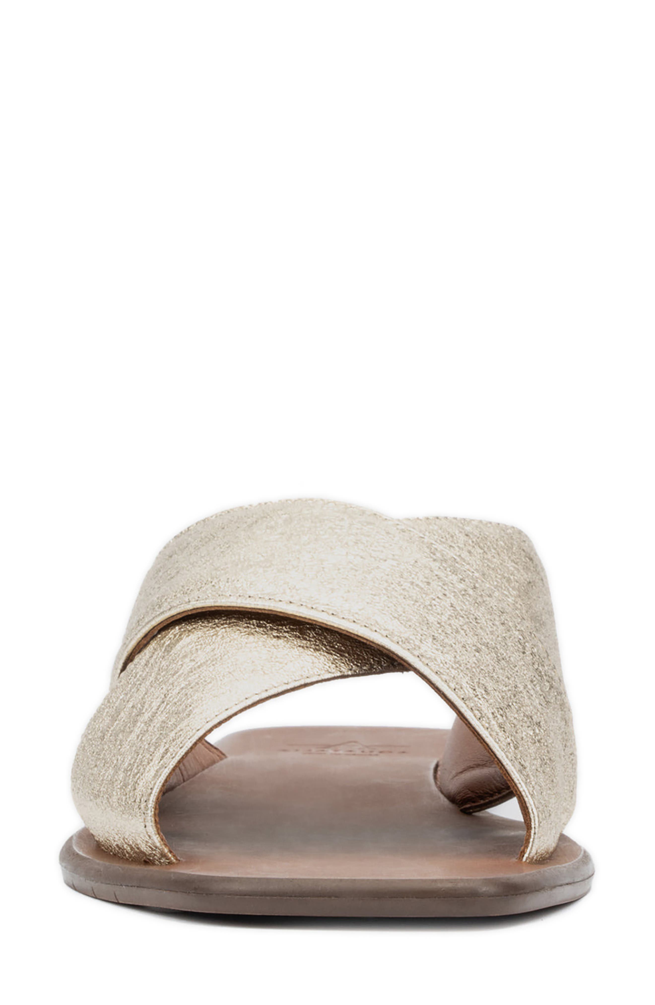 Aquatalia Britt Water Repellent Slide Sandal, Alternate, color, Platino