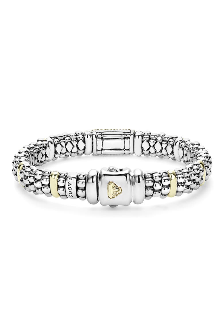 Signature Caviar Rope Bracelet, Alternate, color, SILVER