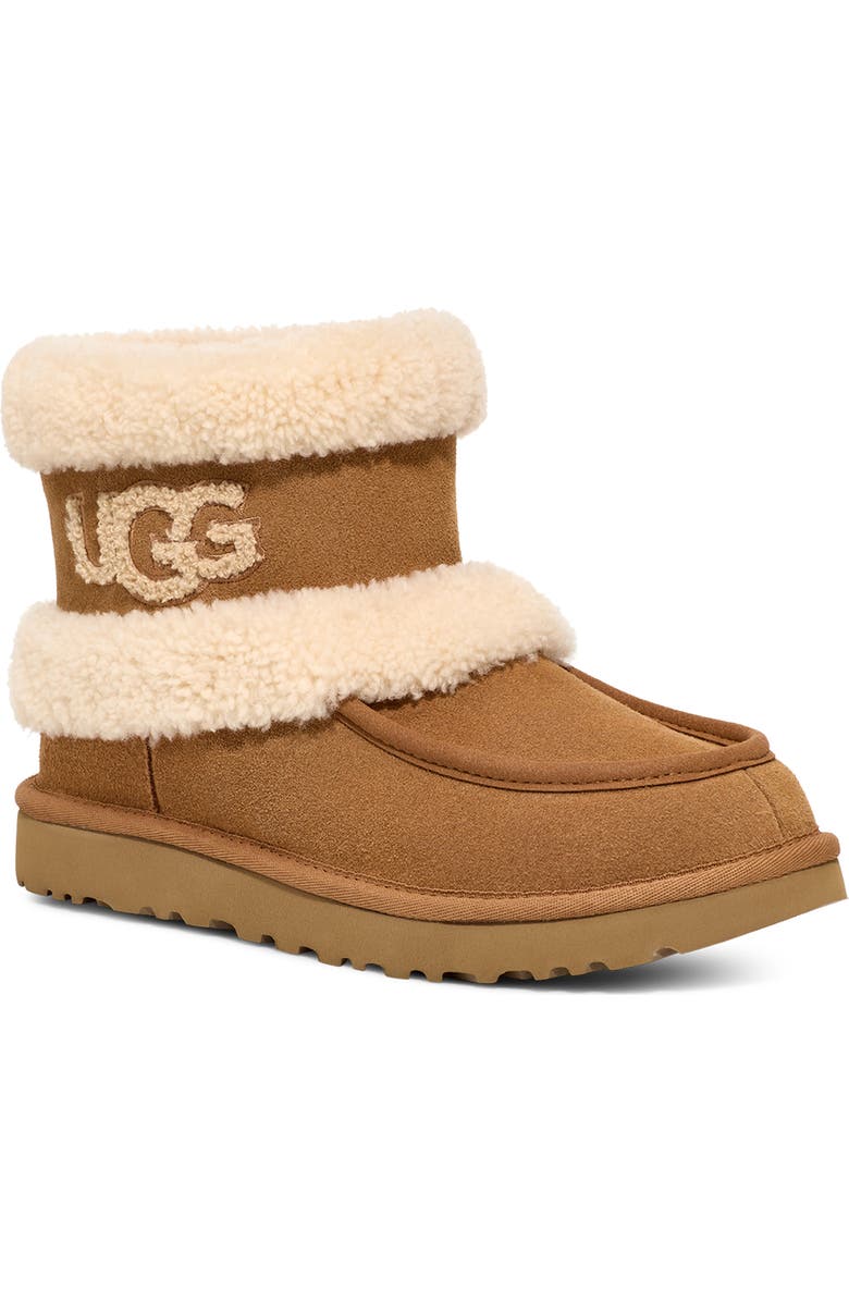 UGG<sup>®</sup> Ultra Mini Fluff Genuine Shearling Boot, Main, color,