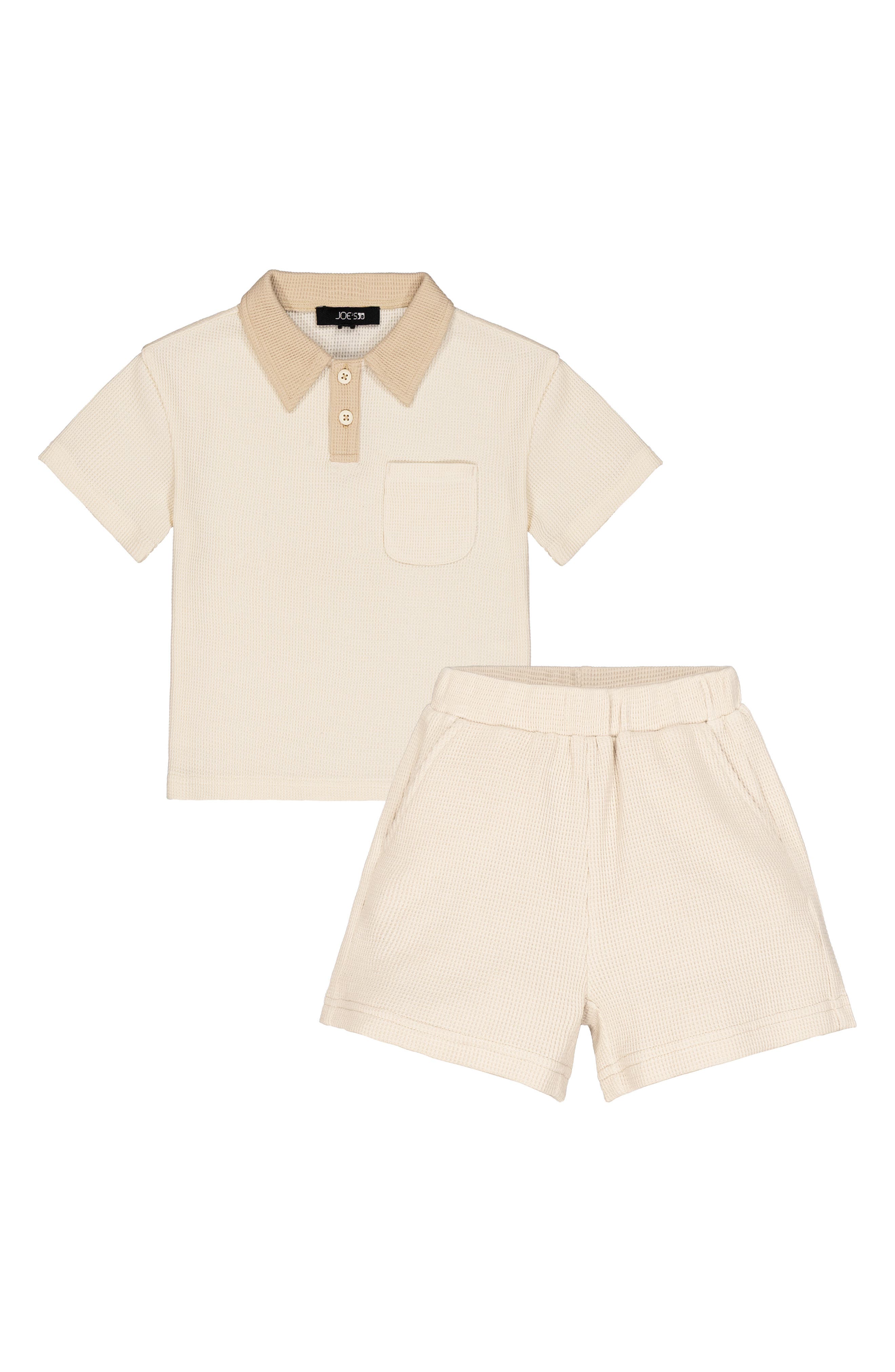 Joe's Jeans Kids' Waffle Knit Polo & Shorts Set