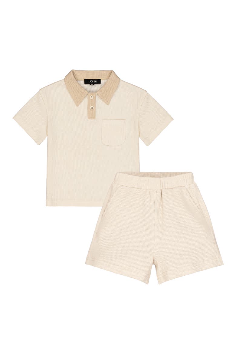 Polo & Shorts Set, Main, color, BEIGE