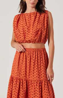 ASTR the Label Nalley Sleeveless Eyelet Top