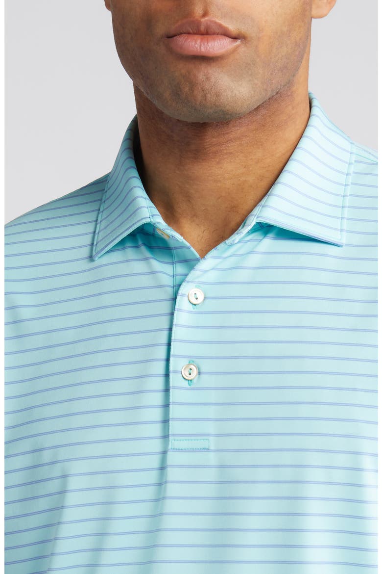Drum Stripe Performance Jersey Polo, Alternate, color, CABANA BLUE
