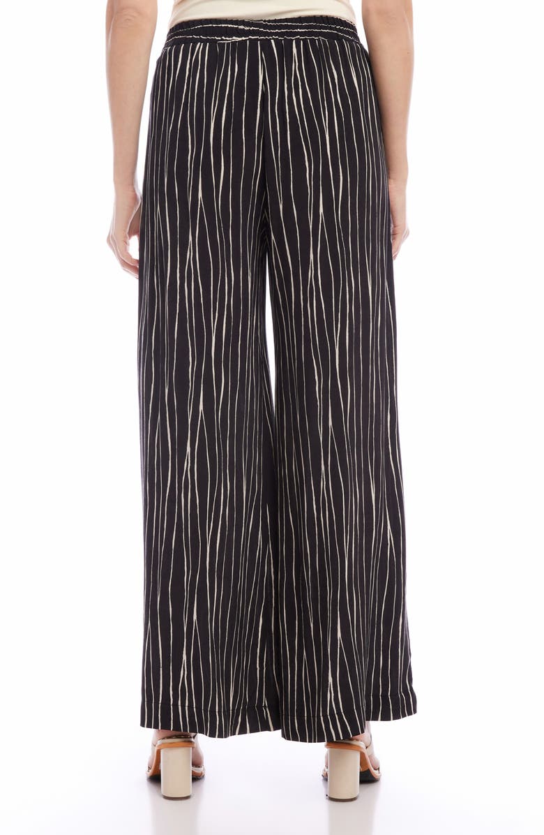 Karen Kane Stripe High Waist Wide Leg Pants, Alternate, color, 