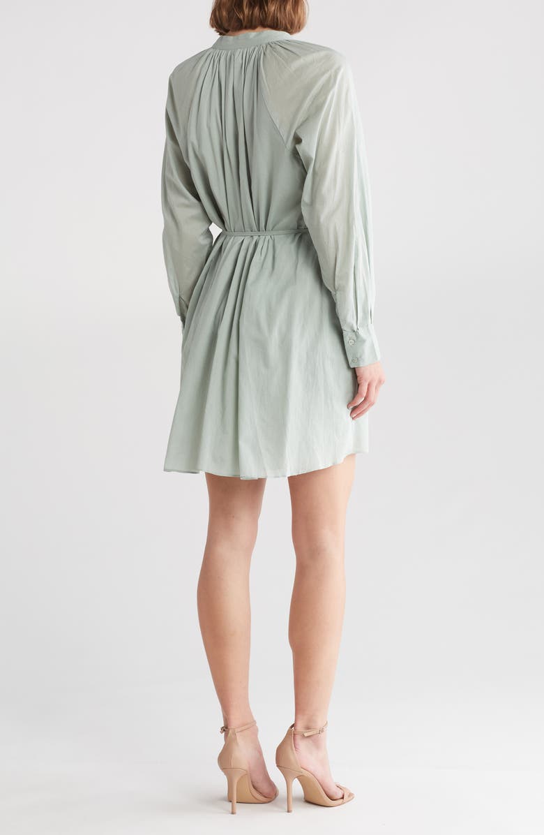 Rebecca Taylor Long Sleeve Cotton Shift Dress, Alternate, color, Jadeite
