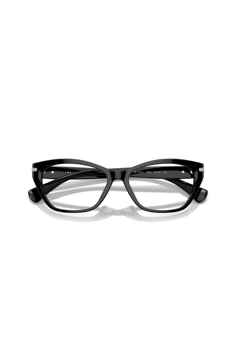 RALPH 55mm Rectangle optical glasses, Alternate, color, Black