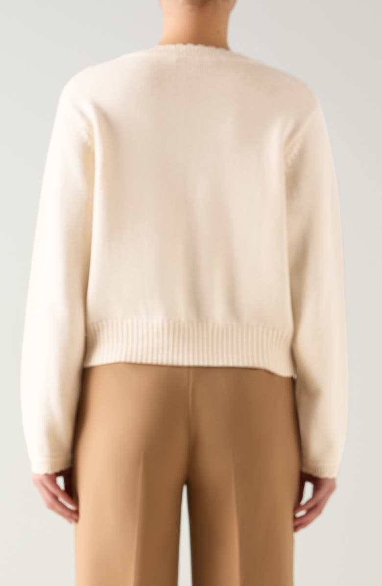 LK Bennett Sandy Relaxed Cotton & Cashmere Sweater, Alternate, color, Ivory