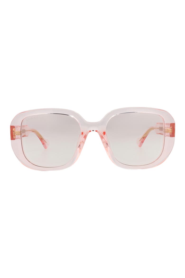 Novelty 54mm Square Sunglasses, Main, color, NUDE PINK