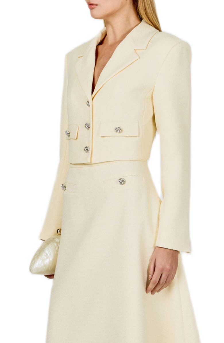 Endless Rose Crop Tweed Jacket, Alternate, color, Butter