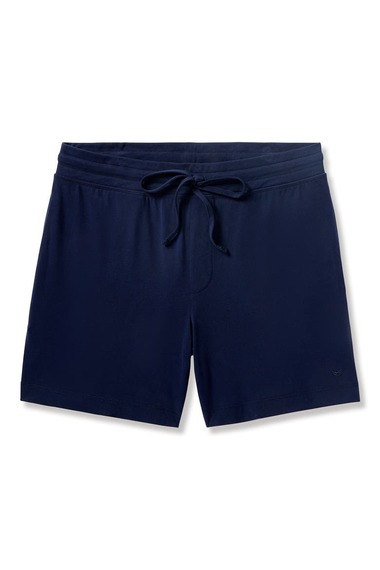 Pima Cotton Pajama Shorts, Alternate, color, NAVY