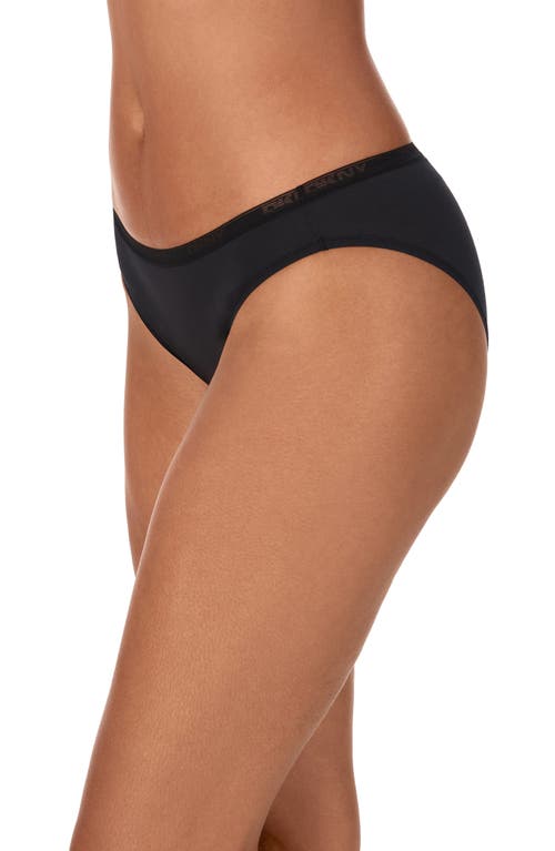 Dkny Table Top Stretch Cotton Blend Bikini In Black